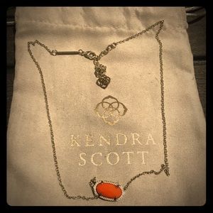 Kendra Scott gold and orange necklace